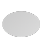 Fenster-Klebefolie unbedruckt oval (oval konturgeschnitten)
