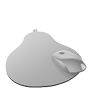 Mousepad hochwertig bedruckt aus Kunststoff mit Kautschuk-Rücken in Birne-Form konturgestanzt