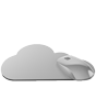 Mousepad hochwertig bedruckt aus Kunststoff mit Kautschuk-Rücken in Wolke-Form konturgestanzt