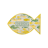 Visitenkarte Fisch, 85 x 55 mm, 1-seitig, 4/0-farbig CMYK